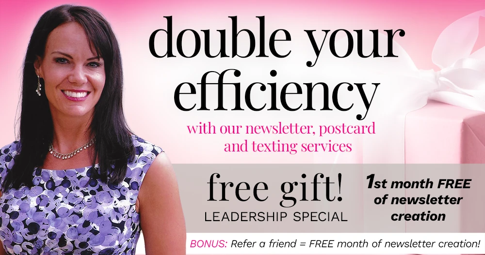 Jen Coffey presents DirectorDouble.com Leadership Special - Your Assistant for Newsletters and Postcards for your Mary Kay business