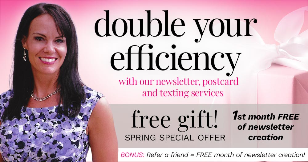 Jen Coffey presents DirectorDouble.com Spring Special Offer - Your Assistant for Newsletters and Postcards for your Mary Kay business
